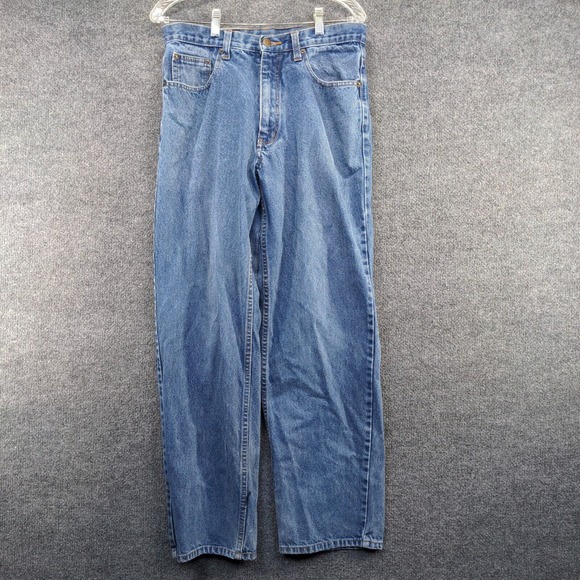 Eddie Domani Men's Straight Leg Jeans Blue 32x32 Stone Wash Denim 5-Pocket - Picture 2 of 13